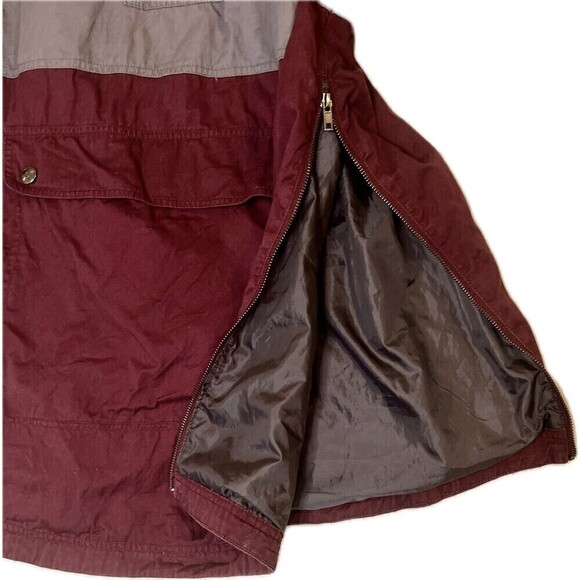 Dravus Men's Cotton Windbreaker Pouch Pocket Gorpcore Side Zip Hooded Size Large - Picture 3 of 12